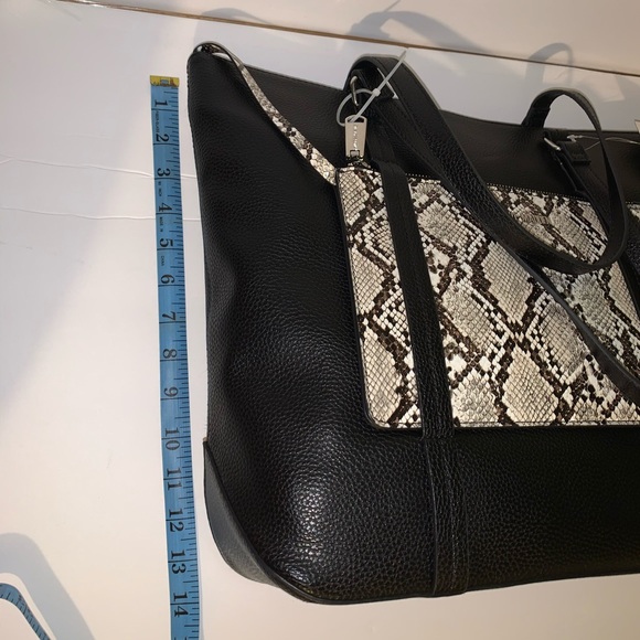Steve Madden Black Tote with Zebra Print - Picture 8 of 12